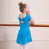 imageDIPUG Girls Ballet Leotards with Removable Skirt Toddler Hollow Back Dance Dress ComboTurquoise