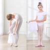 imageDIPUG Girls Ballet Leotards with Removable Skirt Toddler Hollow Back Dance Dress ComboWhite