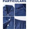 imageDIPUG Girls Pajamas Satin Pajama Set Silk Pjs Short Sleeve SleepwearNavy