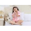 imageDIPUG Girls Pajamas Satin Pajama Set Silk Pjs Short Sleeve SleepwearPink