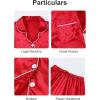 imageDIPUG Girls Pajamas Satin Pajama Set Silk Pjs Short Sleeve SleepwearRed