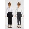 imageDIPUG 2Pack Girls Leggings School Uniform Pants with Double Layer Ruffled Hem Skirt Stylish Legging for Kids 28YearsBlack dark Grey