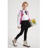 imageDIPUG 2Pack Girls Leggings School Uniform Pants with Double Layer Ruffled Hem Skirt Stylish Legging for Kids 28YearsBlack dark Grey