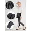 imageDIPUG 2Pack Girls Leggings School Uniform Pants with Double Layer Ruffled Hem Skirt Stylish Legging for Kids 28YearsBlack dark Grey