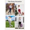 imageDIPUG 2Pack Girls Leggings School Uniform Pants with Double Layer Ruffled Hem Skirt Stylish Legging for Kids 28YearsBlack dark Grey