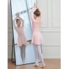 imageDIPUG Ballet Leotards for Girls Removable Skirt Shiny Toddler Dance Leotard Star Long SleevePink