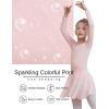 imageDIPUG Ballet Leotards for Girls Removable Skirt Shiny Toddler Dance Leotard Star Long SleevePink