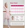 imageDIPUG Ballet Leotards for Girls Removable Skirt Shiny Toddler Dance Leotard Star Long SleevePink