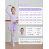 imageDIPUG Ballet Leotards for Girls Removable Skirt Shiny Toddler Dance Leotard Star Long SleevePurple