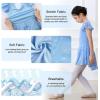 imageDIPUG Ballet Leotards for Girls with Skirt Shiny Toddler Dance Leotard ButterflyBlue