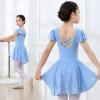 imageDIPUG Ballet Leotards for Girls with Skirt Shiny Toddler Dance Leotard ButterflyBlue