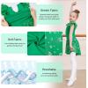 imageDIPUG Ballet Leotards for Girls with Skirt Shiny Toddler Dance Leotard ButterflyGrass Green