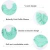imageDIPUG Ballet Leotards for Girls with Skirt Shiny Toddler Dance Leotard ButterflyGreen