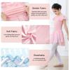 imageDIPUG Ballet Leotards for Girls with Skirt Shiny Toddler Dance Leotard ButterflyPink