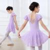 imageDIPUG Ballet Leotards for Girls with Skirt Shiny Toddler Dance Leotard ButterflyPurple