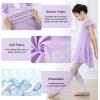 imageDIPUG Ballet Leotards for Girls with Skirt Shiny Toddler Dance Leotard ButterflyPurple