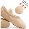 imageDIPUG Ballet Shoes for Girls Toddler Dance Slipper PU Leather Kids Ballerina ShoeBallet Pink Light Beige  Split Sole