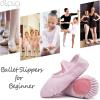 imageDIPUG Ballet Shoes for Girls Toddler Dance Slipper PU Leather Kids Ballerina ShoePink  Split Sole