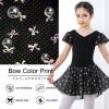 imageDIPUG Dance Leotards for Girls Shiny Dresses Ballet Leotard BowBlack