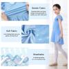 imageDIPUG Dance Leotards for Girls Shiny Dresses Ballet Leotard BowBlue