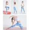 imageDIPUG Girls Athletic Leggings with Pockets for Stretchy Pants Running Gym Dance Yoga and SportsTiedye Blue