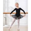 imageDIPUG Girls Dance Dress Long Sleeve Ballet Leotards Toddler Dance OutfitBlacklong Sleeve