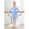 imageDIPUG Girls Dance Dress Long Sleeve Ballet Leotards Toddler Dance OutfitBluelong Sleeve