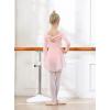 imageDIPUG Girls Dance Dress Long Sleeve Ballet Leotards Toddler Dance OutfitPinklong Sleeve