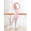 imageDIPUG Girls Dance Dress Long Sleeve Ballet Leotards Toddler Dance OutfitPinklong Sleeve