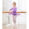 imageDIPUG Girls Dance Dress Long Sleeve Ballet Leotards Toddler Dance OutfitPurplelong Sleeve