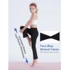 imageDIPUG Girls Flare Leggings Yoga Pants with Side Pockets Extra Stretch Ideal for Dance Jazz Sports and Everyday WearBlack