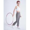 imageDIPUG Girls Flare Leggings Yoga Pants with Side Pockets Extra Stretch Ideal for Dance Jazz Sports and Everyday WearDark Grey