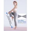 imageDIPUG Girls Flare Leggings Yoga Pants with Side Pockets Extra Stretch Ideal for Dance Jazz Sports and Everyday WearDark Grey