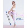 imageDIPUG Girls Flare Leggings Yoga Pants with Side Pockets Extra Stretch Ideal for Dance Jazz Sports and Everyday WearMarble Colorful