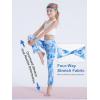 imageDIPUG Girls Flare Leggings Yoga Pants with Side Pockets Extra Stretch Ideal for Dance Jazz Sports and Everyday WearTiedye Blue