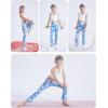 imageDIPUG Girls Flare Leggings Yoga Pants with Side Pockets Extra Stretch Ideal for Dance Jazz Sports and Everyday WearTiedye Blue