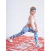 imageDIPUG Girls Flare Leggings Yoga Pants with Side Pockets Extra Stretch Ideal for Dance Jazz Sports and Everyday WearTiedye Blue