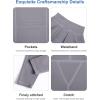 imageDIPUG Girls Leggings with Side Pockets Ruffle Skirt Stretchy Comfortable for School and SportsDark Grey