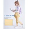 imageDIPUG Girls Leggings with Side Pockets Ruffle Skirt Stretchy Comfortable for School and SportsKhaki