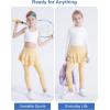 imageDIPUG Girls Leggings with Side Pockets Ruffle Skirt Stretchy Comfortable for School and SportsKhaki