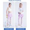 imageDIPUG Girls Leggings with Side Pockets Ruffle Skirt Stretchy Comfortable for School and SportsMarble Colorful