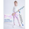 imageDIPUG Girls Leggings with Side Pockets Ruffle Skirt Stretchy Comfortable for School and SportsMarble Colorful