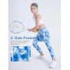 imageDIPUG Girls Leggings with Side Pockets Ruffle Skirt Stretchy Comfortable for School and SportsTiedye Blue