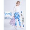 imageDIPUG Girls Leggings with Side Pockets Ruffle Skirt Stretchy Comfortable for School and SportsTiedye Blue