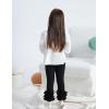 imageDIPUG Toddler Leggings Cute Kids Pants Girls Legging Colorfu with Ruffle Trim for Little Child BabyBlack