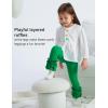 imageDIPUG Toddler Leggings Cute Kids Pants Girls Legging Colorfu with Ruffle Trim for Little Child BabyGreen