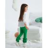 imageDIPUG Toddler Leggings Cute Kids Pants Girls Legging Colorfu with Ruffle Trim for Little Child BabyGreen