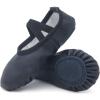 imageDIPUG Ballet Shoes for Girls Toddler Dance Slipper PU Leather Kids Ballerina ShoeBlack  Split Sole