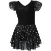 imageDIPUG Dance Leotards for Girls Shiny Dresses Ballet Leotard BowBlack