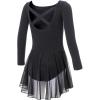 imageDIPUG Girls Dance Dress Long Sleeve Ballet Leotards Toddler Dance OutfitBlacklong Sleeve